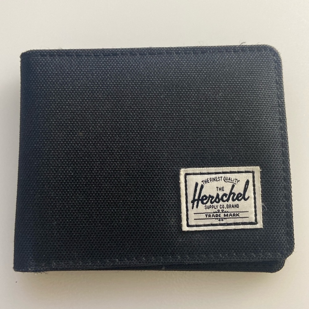 Hershel Bifold Canvas Black Wallet